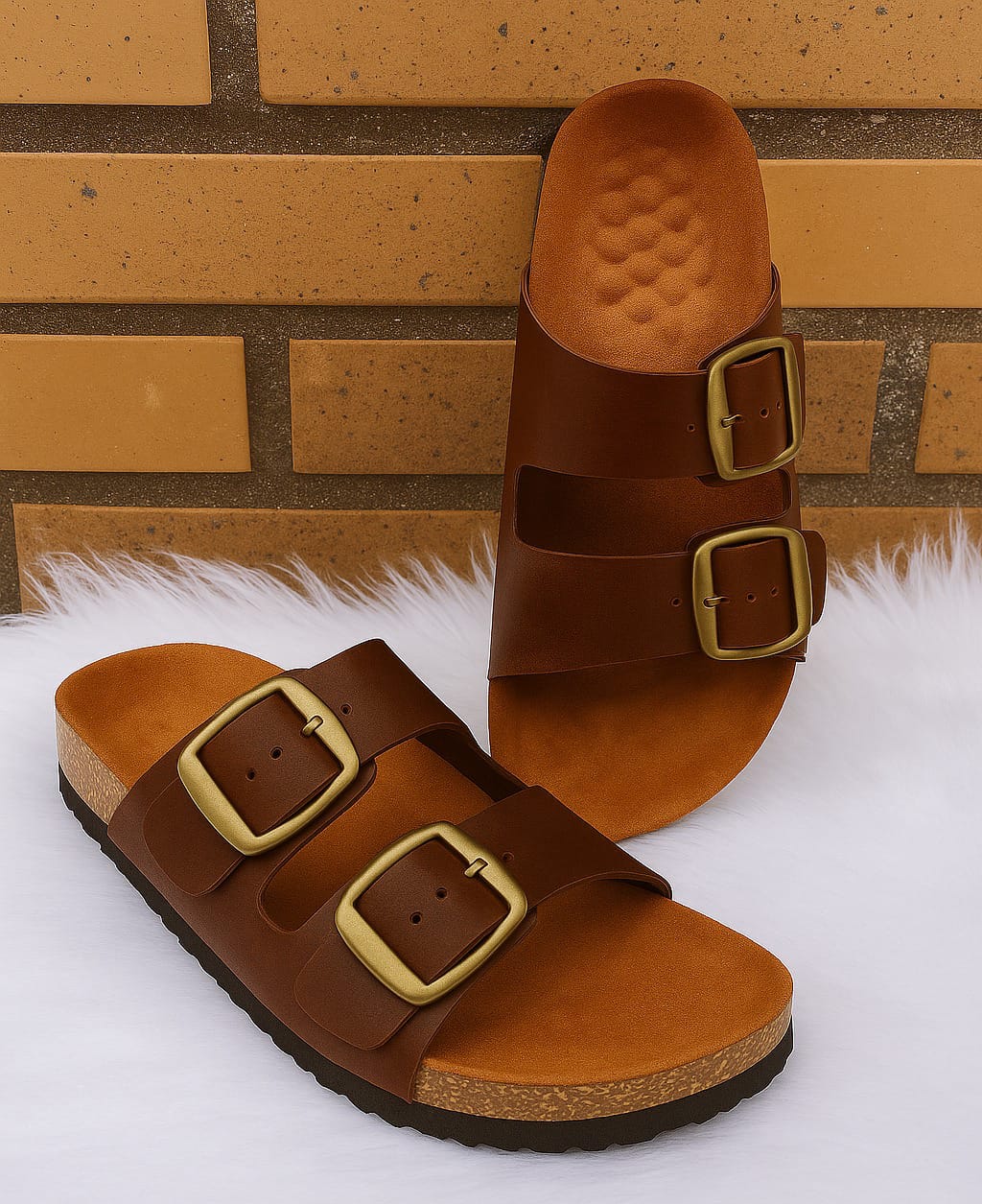 SANDALIAS DE DAMAS EN CUERO LISO 100%