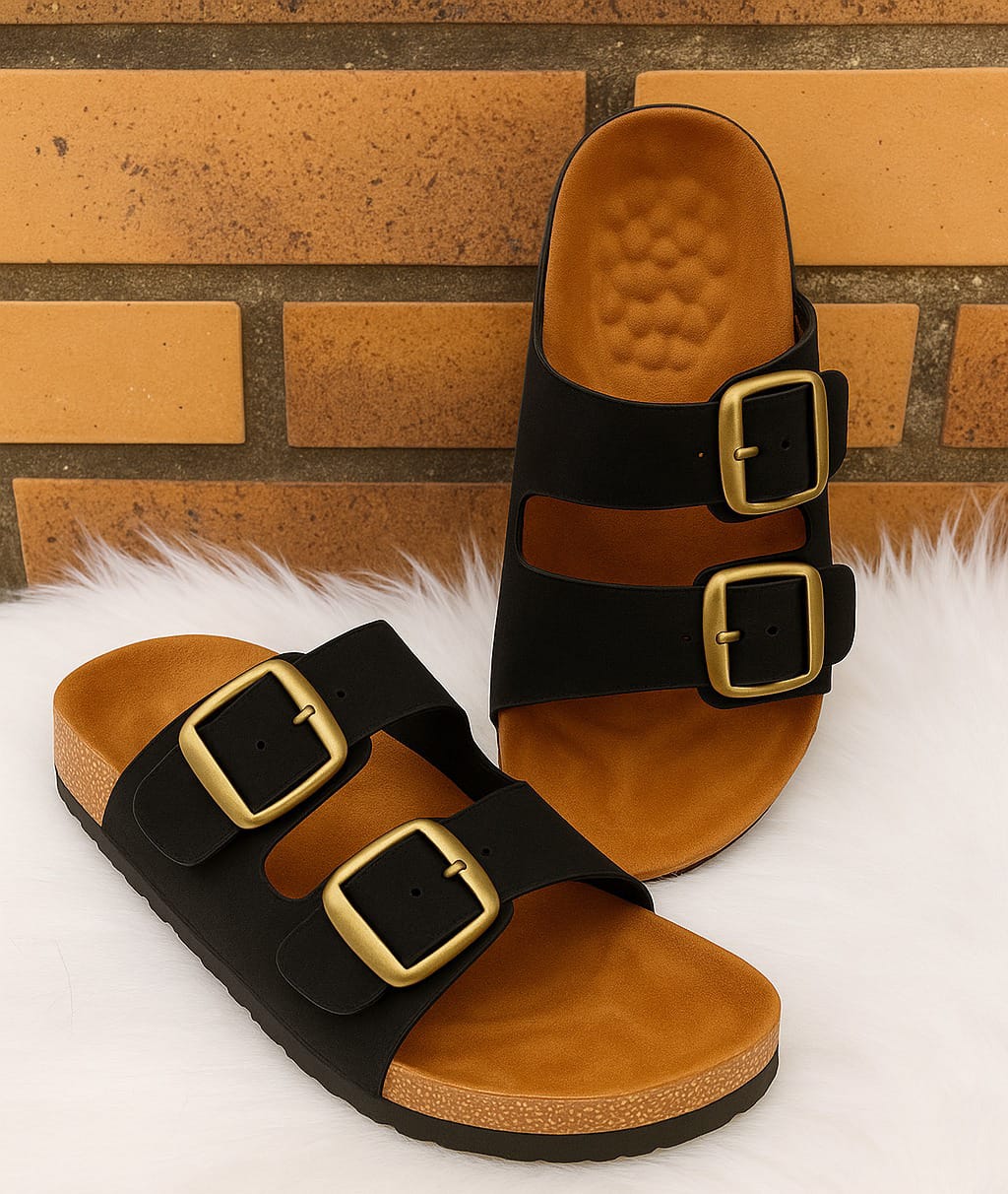 SANDALIAS DE DAMAS EN CUERO LISO 100%