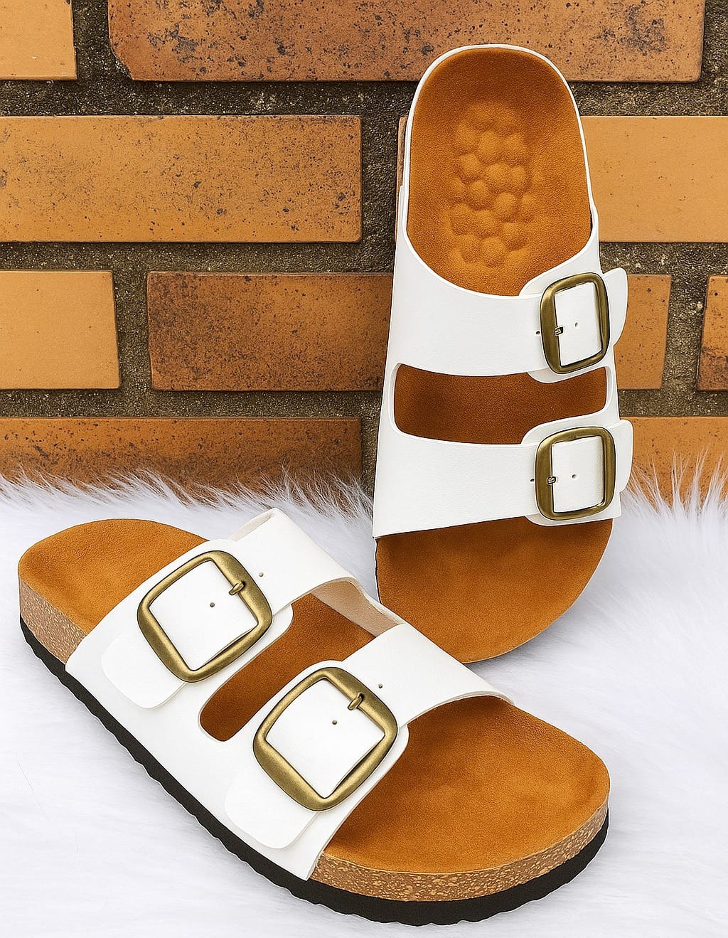 SANDALIAS DE DAMAS EN CUERO LISO 100%